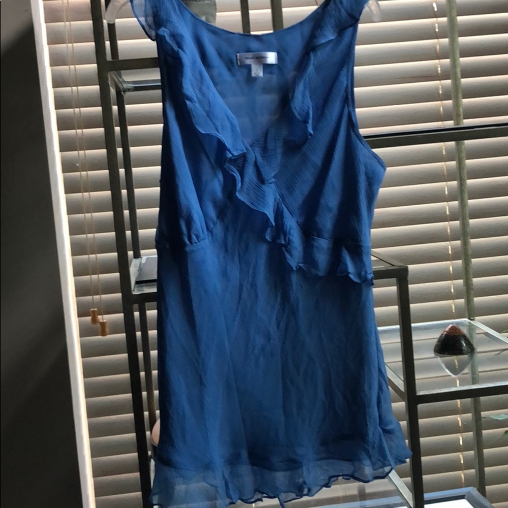 Blue Sleeveless Isaac Mizrahi blouse